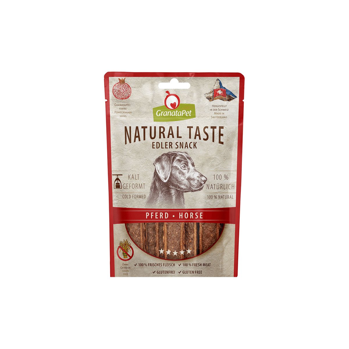 GranataPet Natural Taste Edler Snack Pferd 5x90g